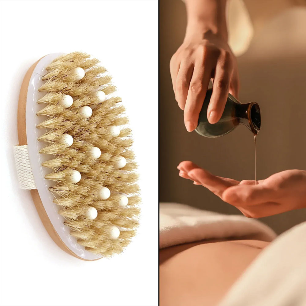 2 In 1 Dry Skin Body Brush Nat - Dry Brush Body recension och pris