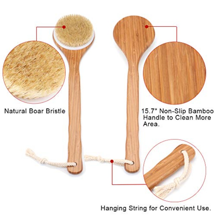 Shower Brush with Natural Bris - Dry Brush Body recension och pris
