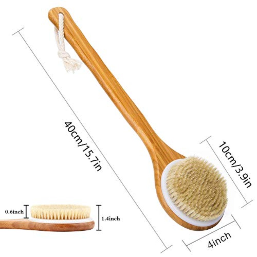 Shower Brush with Natural Bris - Dry Brush Body recension och pris